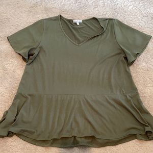 Green baby doll top